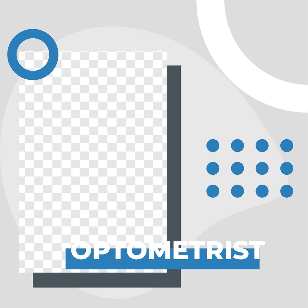 Eye Clinic service poster social media post template modern minimalis vector