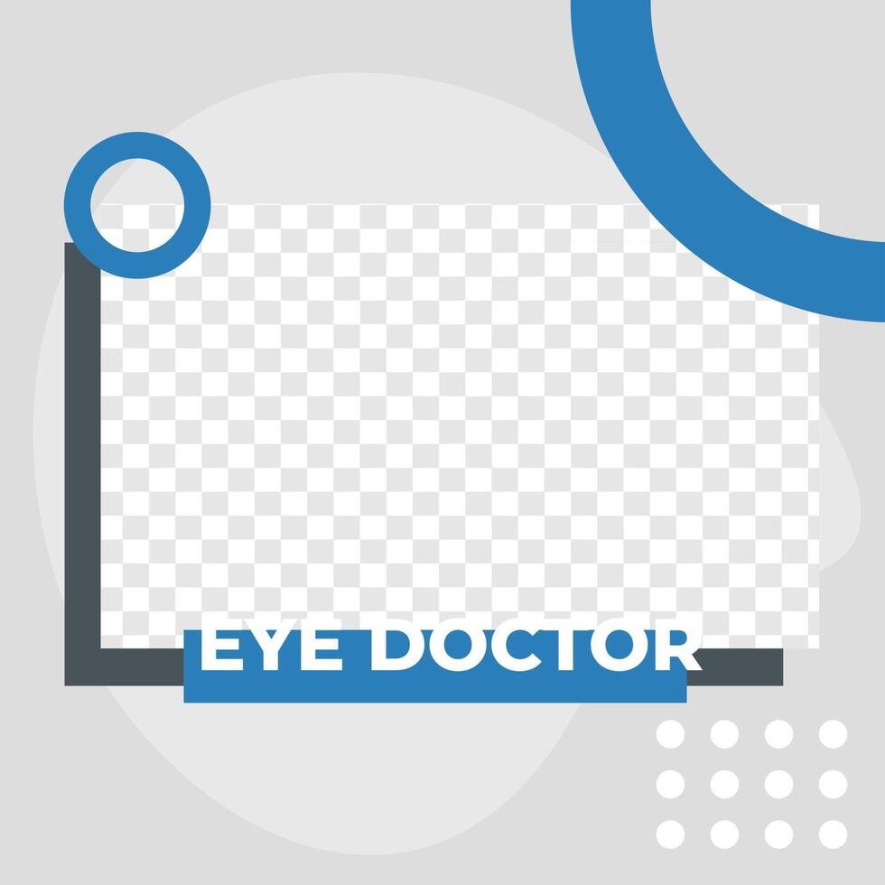 Eye Clinic service poster social media post template modern minimalis vector
