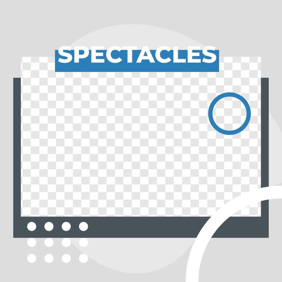 Eye Clinic service poster social media post template modern minimalis vector