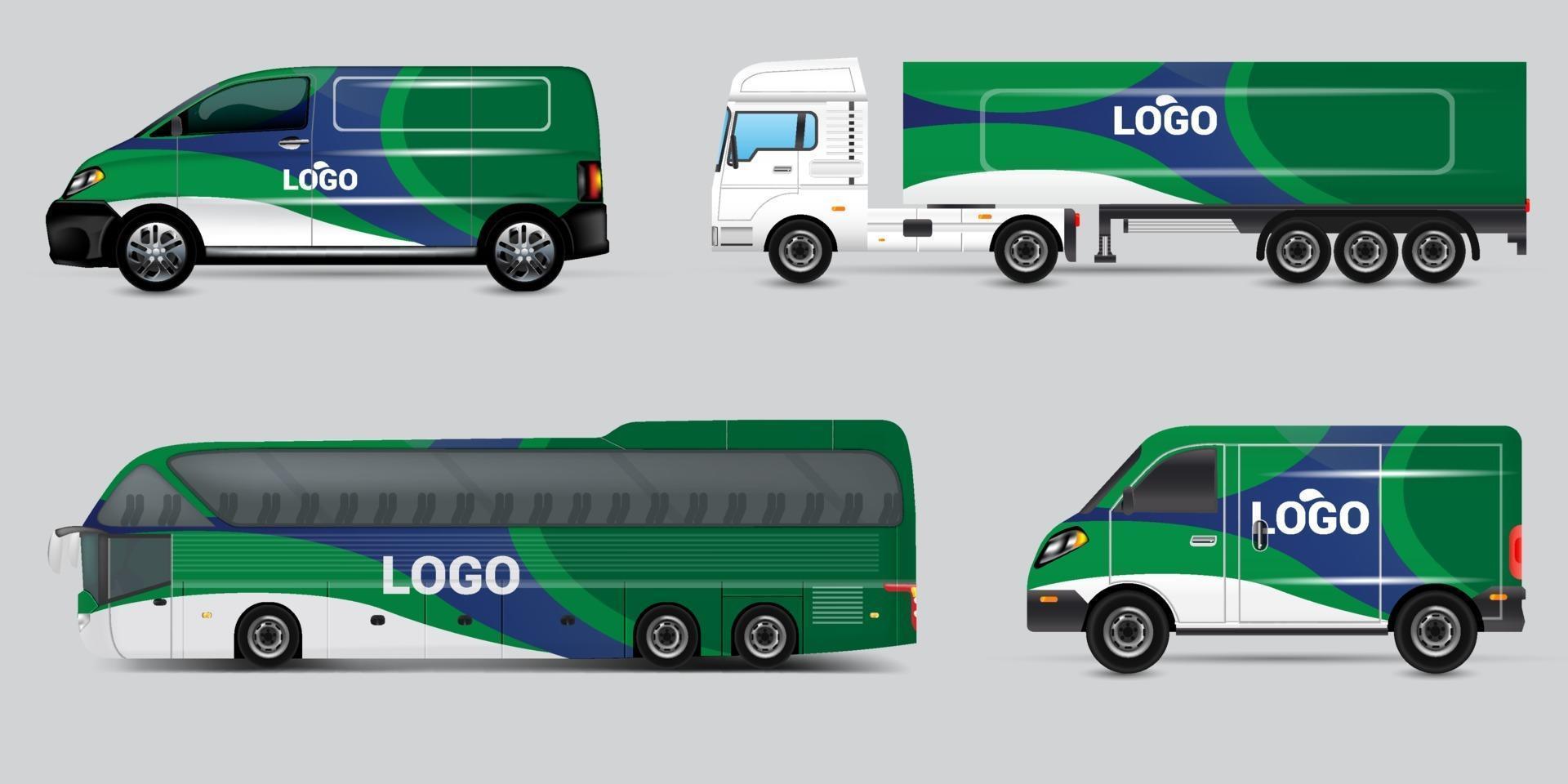 Conjunto de diseño de plantilla de identidad de coche de vector libre.