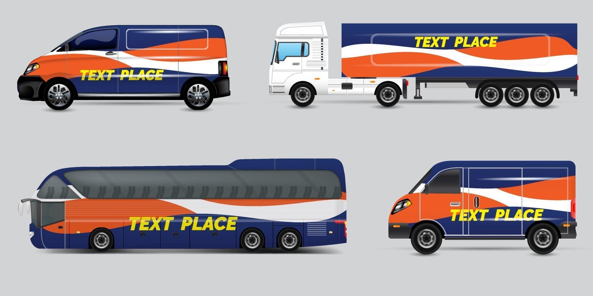Free Vector car identity template design set.