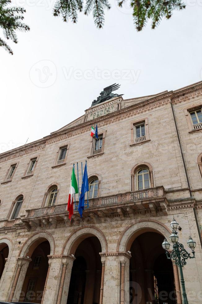 Piazza Italia Prefecture Palace in the center of Perugia, Italy, 2021 photo