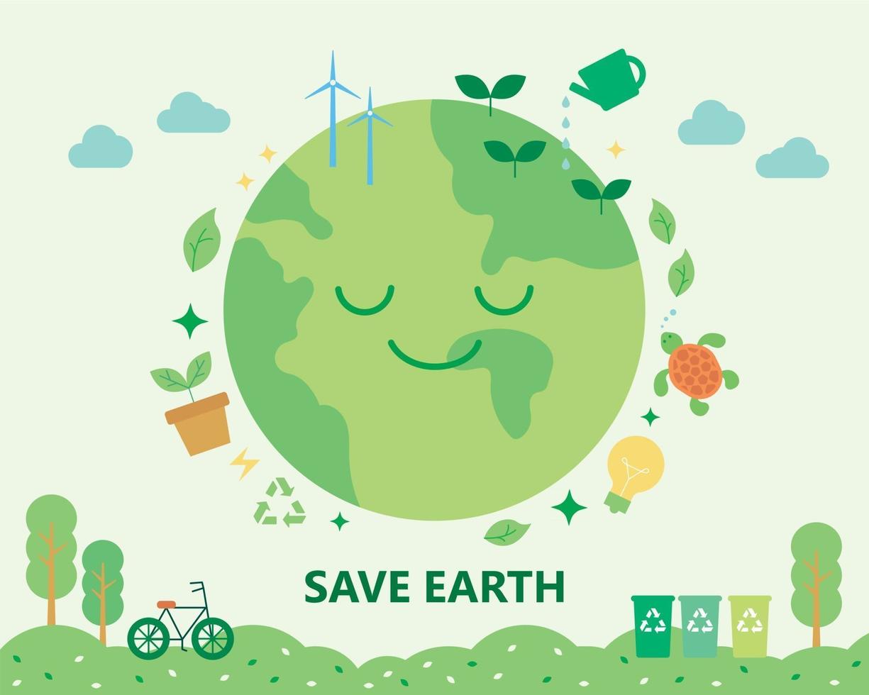 Environmental protection poster vector