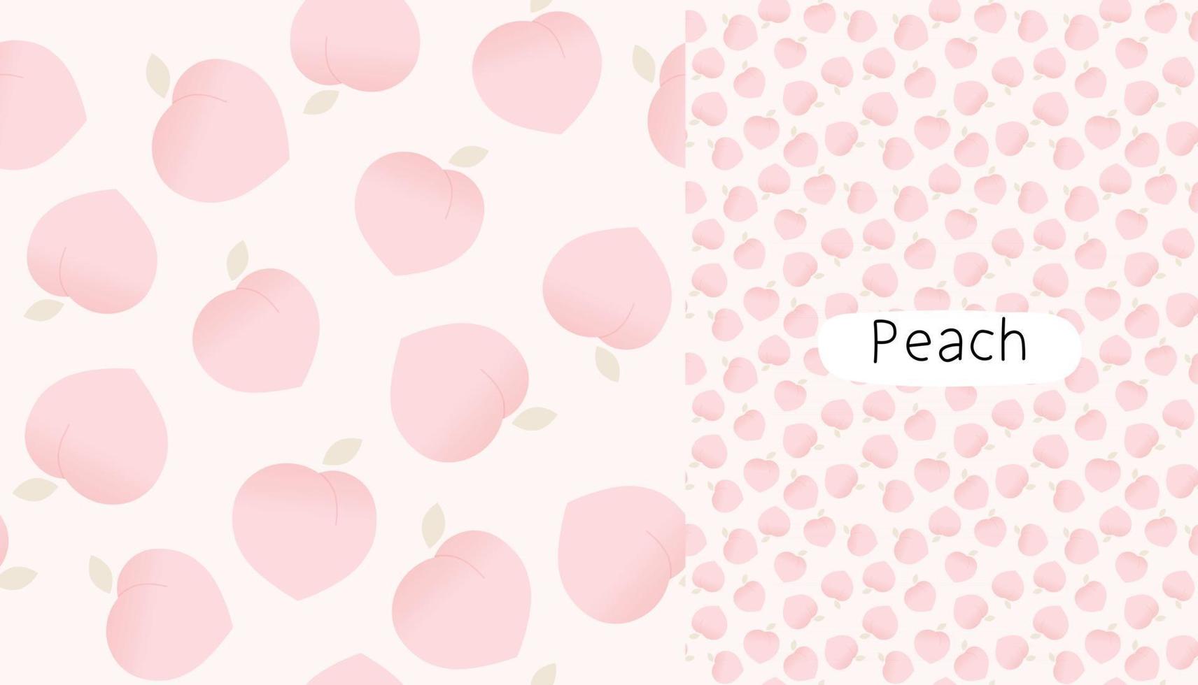 Peach seamless pattern design template. vector