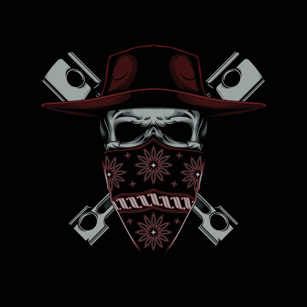 Motorclub Skull Vector Artwork