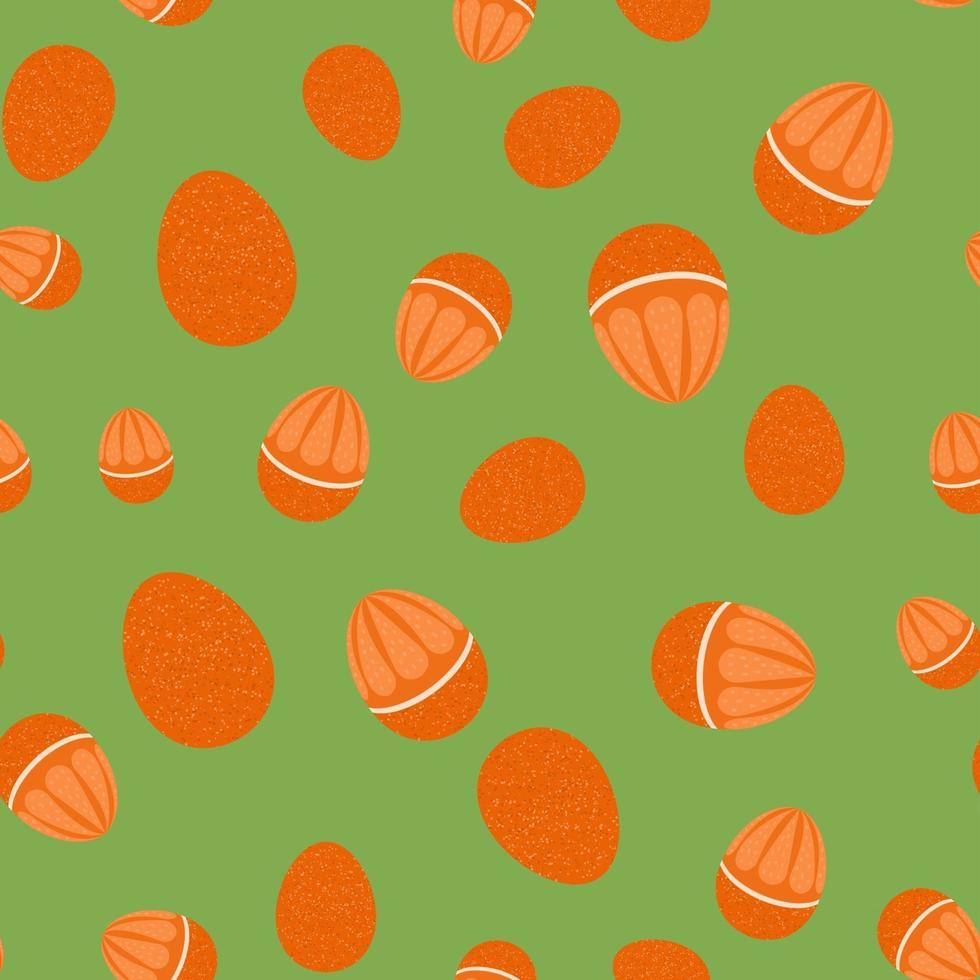 vector illustration. background. seamless pattern. egg. orange.