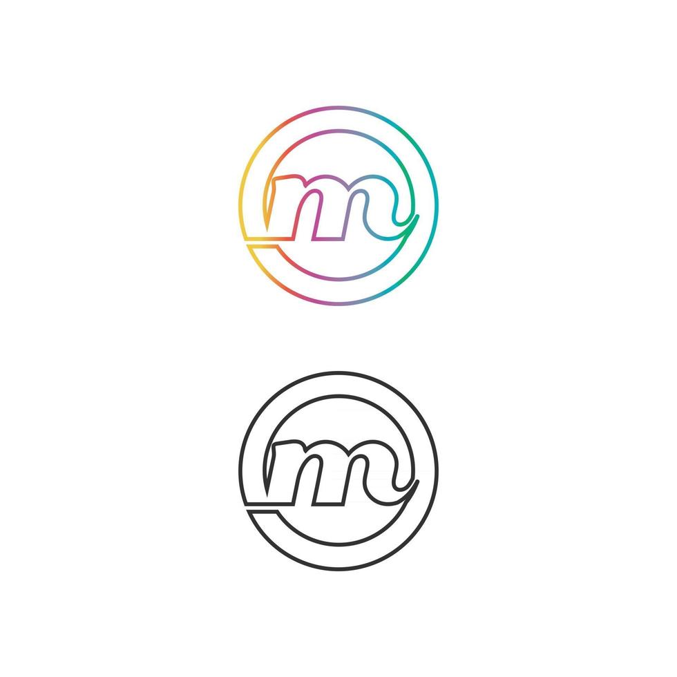 M Letter Logo Template Font Identity and business logo design vector