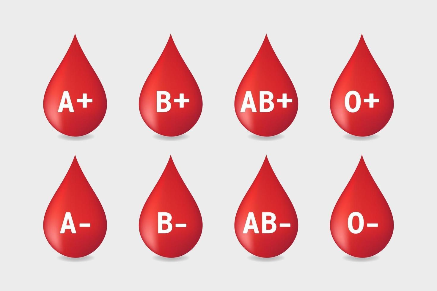 tipo de sangre en el fondo blanco. vector