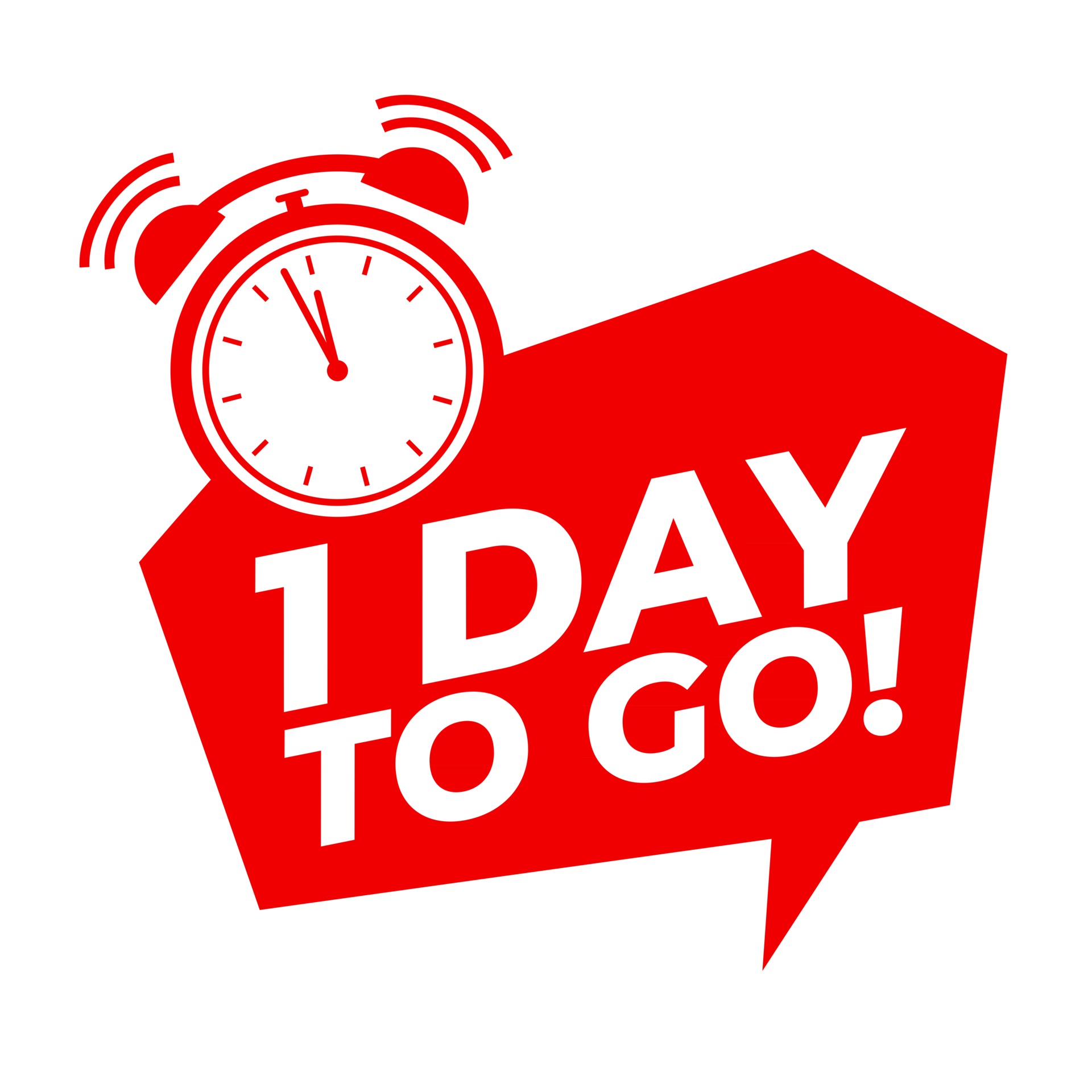 1 Day To Go With Alarm Clock Sale Promotion Campaign Countdown