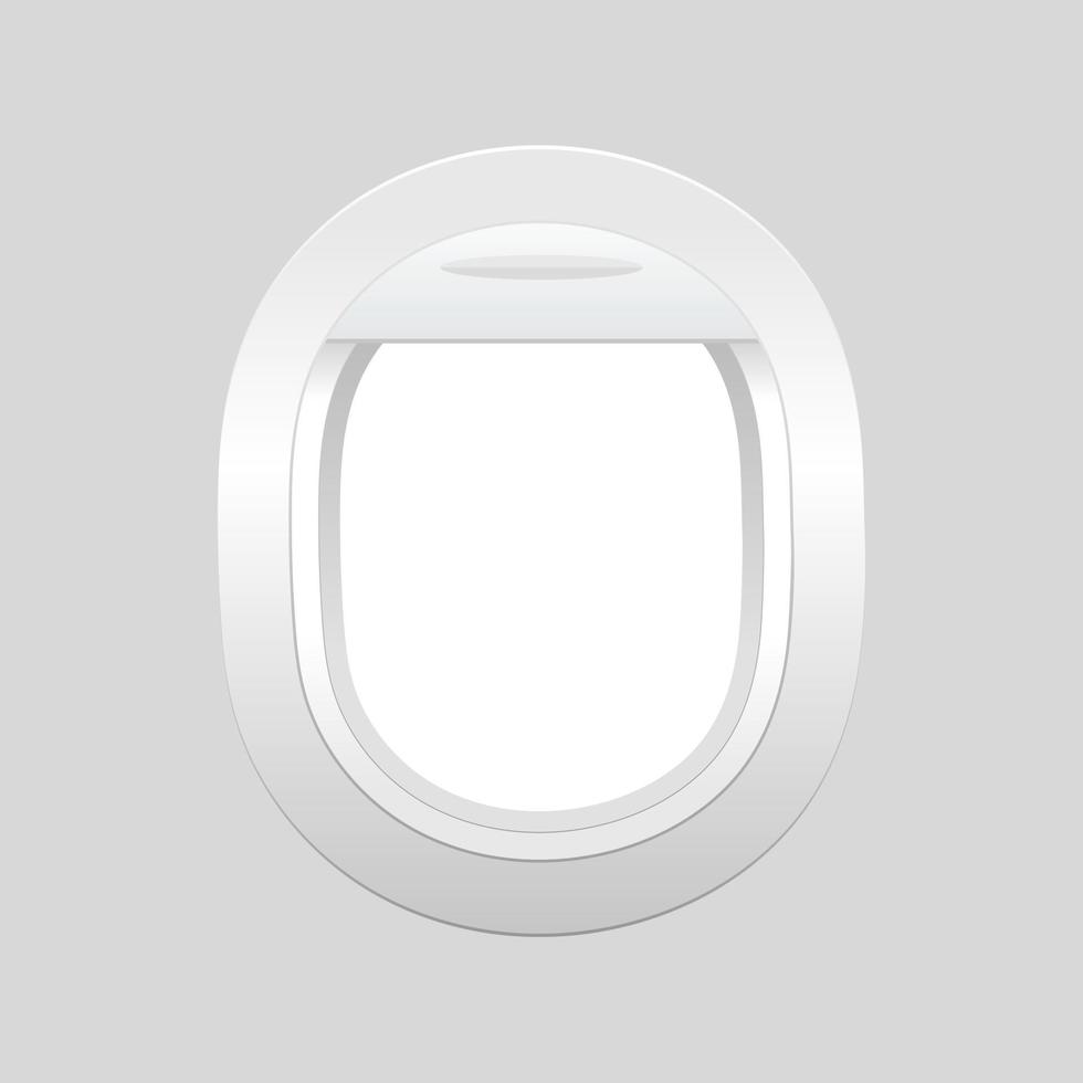 Aircraft, Airplane window. Travel or tourism concept. vector