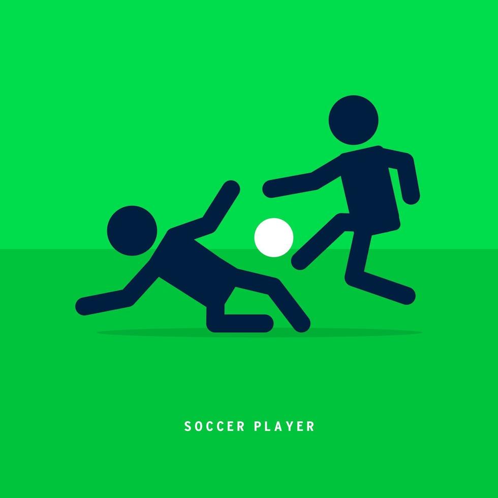 Stick Figures of Soccer or Football Players. vector