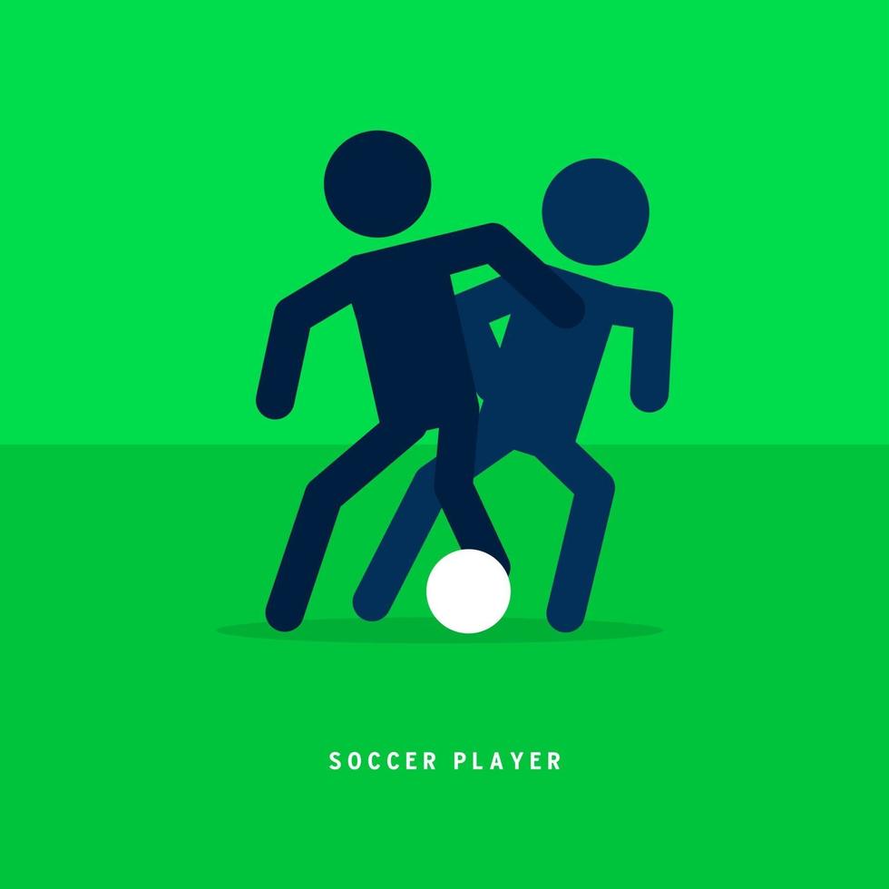 Stick Figures of Soccer or Football Players. vector