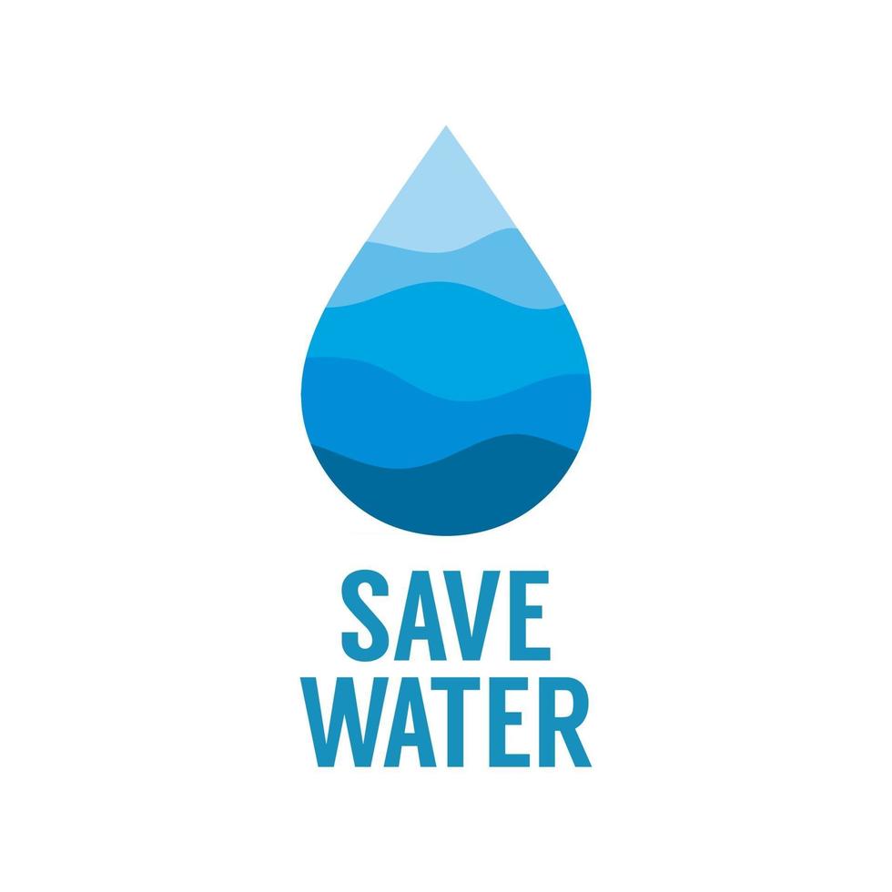 Save water concept. World Water Day. vector