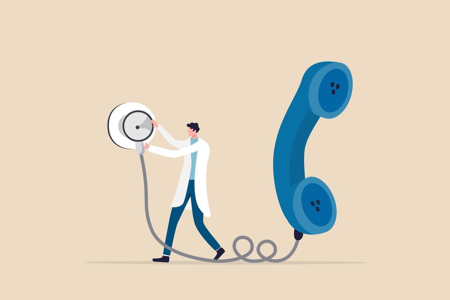 Telehealth or telemedicine service vector