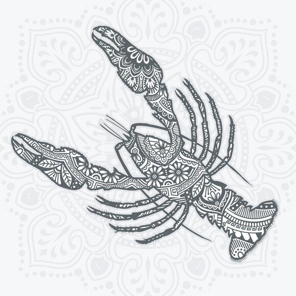Sea Mandala Vector. Vintage decorative elements. vector illustration.