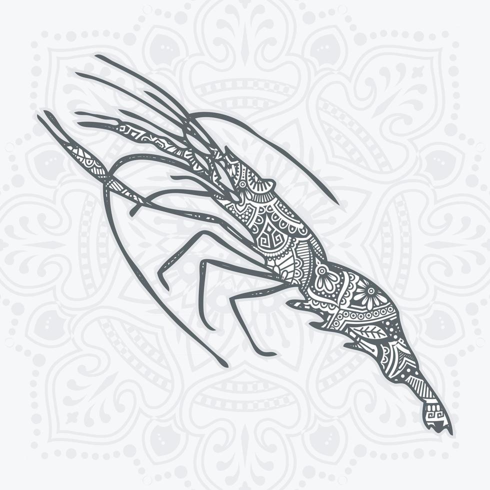 Sea Mandala Vector. Vintage decorative elements. vector illustration.