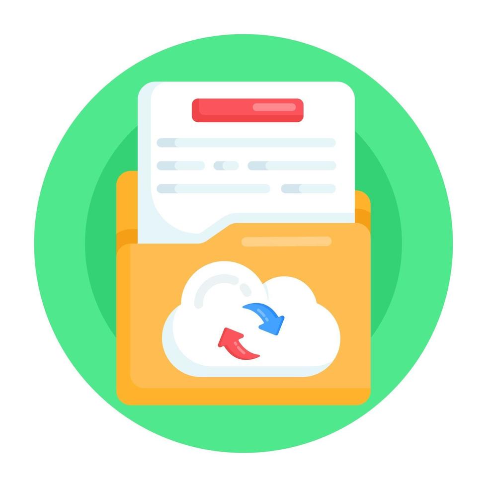 Cloud Folder Syncing vector