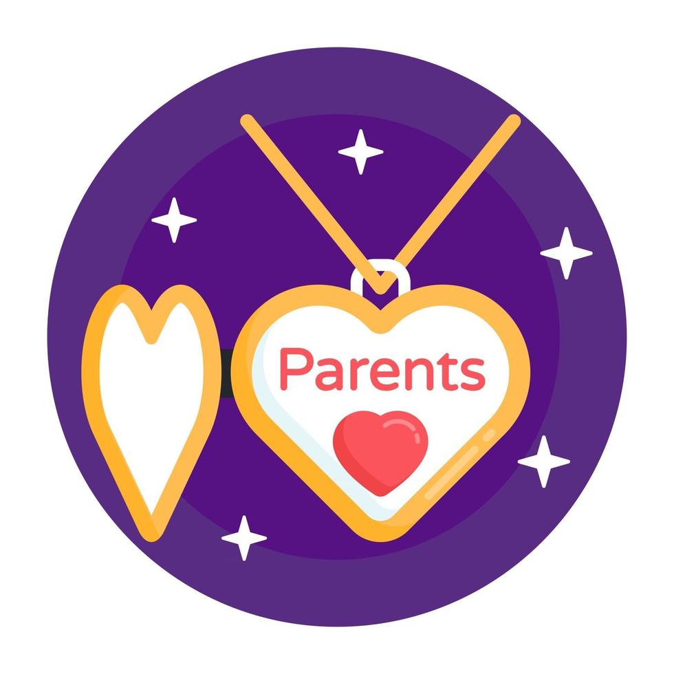 Heart Pendant and Necklace vector