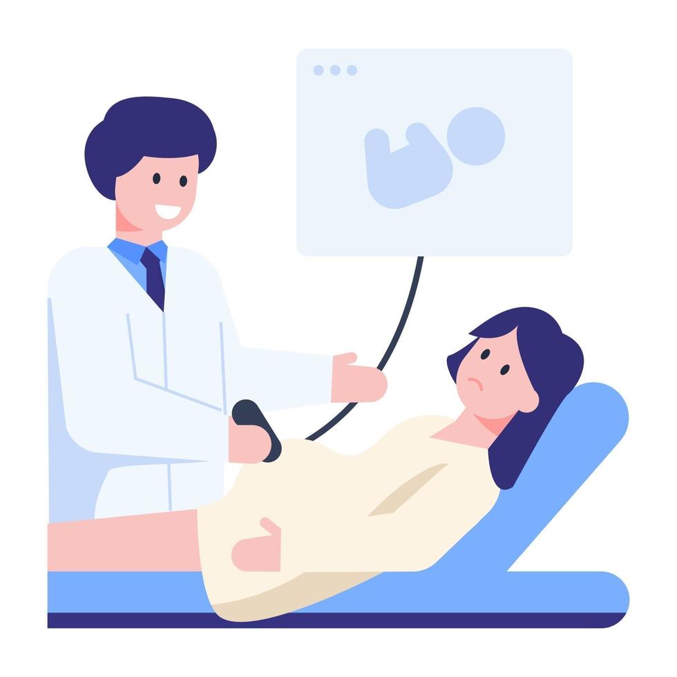 Pregnancy Check up vector
