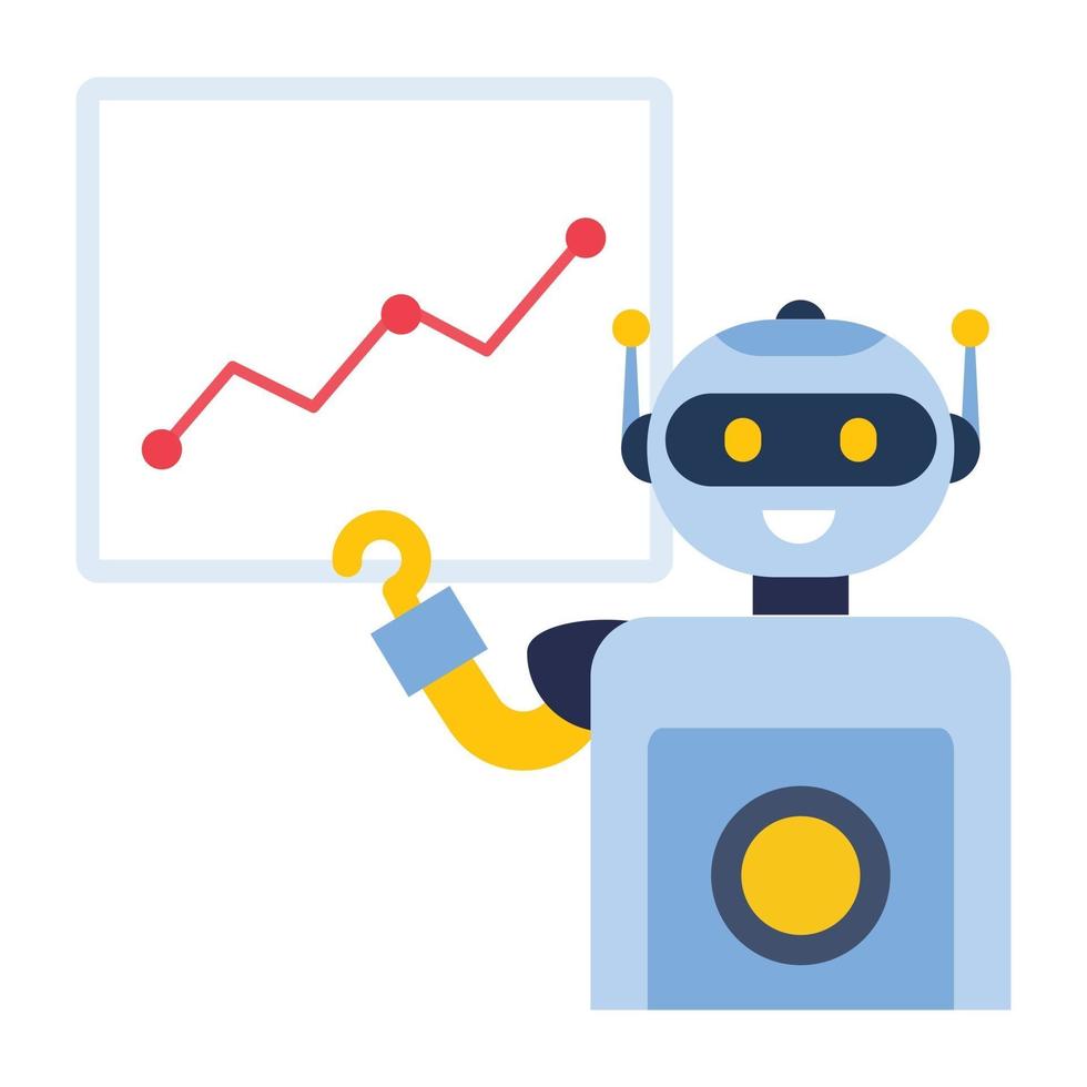 Robot Presentation and Data Analytics vector