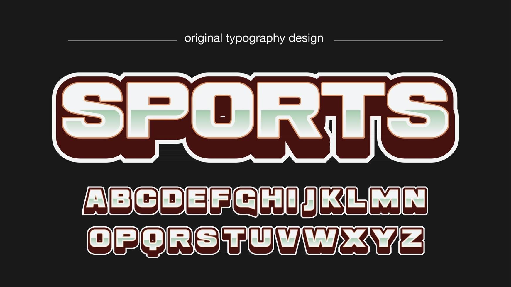 3d gaming sports typography vector