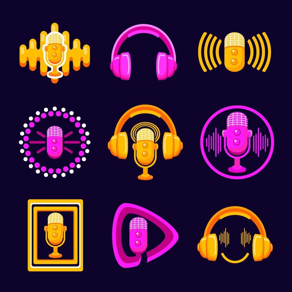 Simple Podcast Icon vector