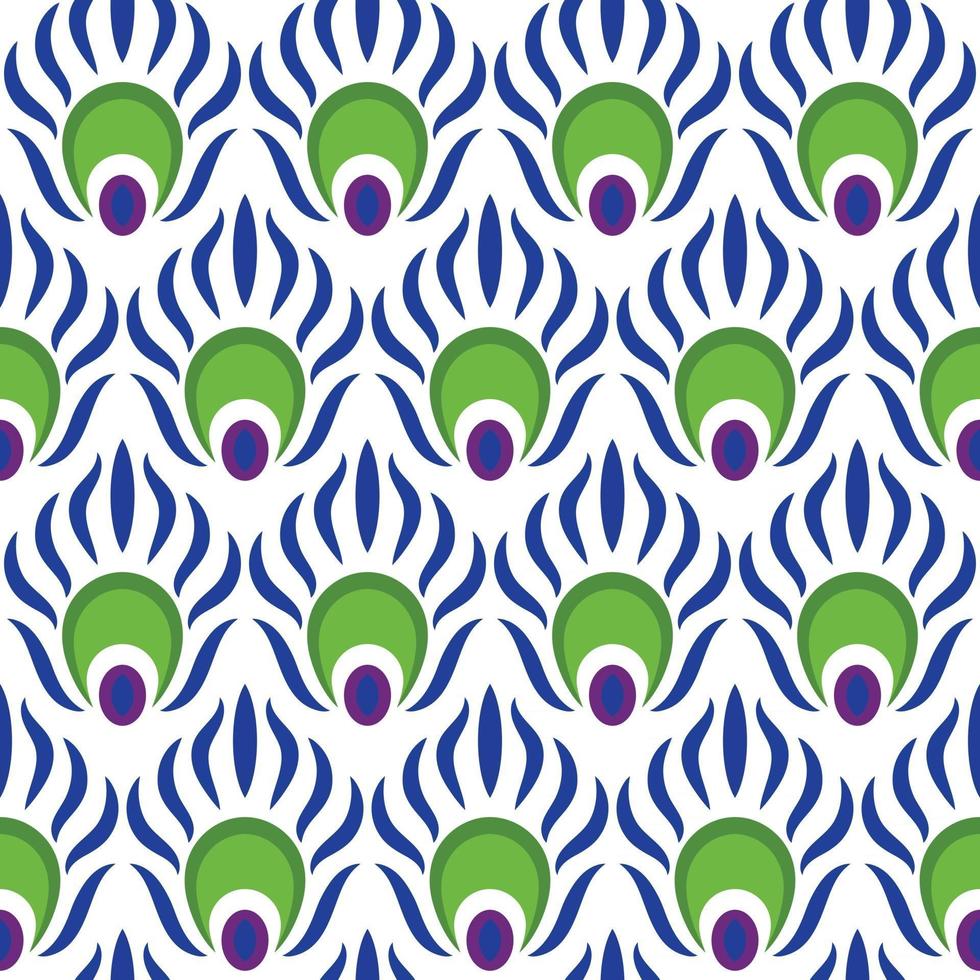peacock pattern seemless vector image