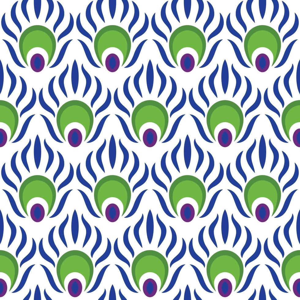 peacock pattern seemless vector image