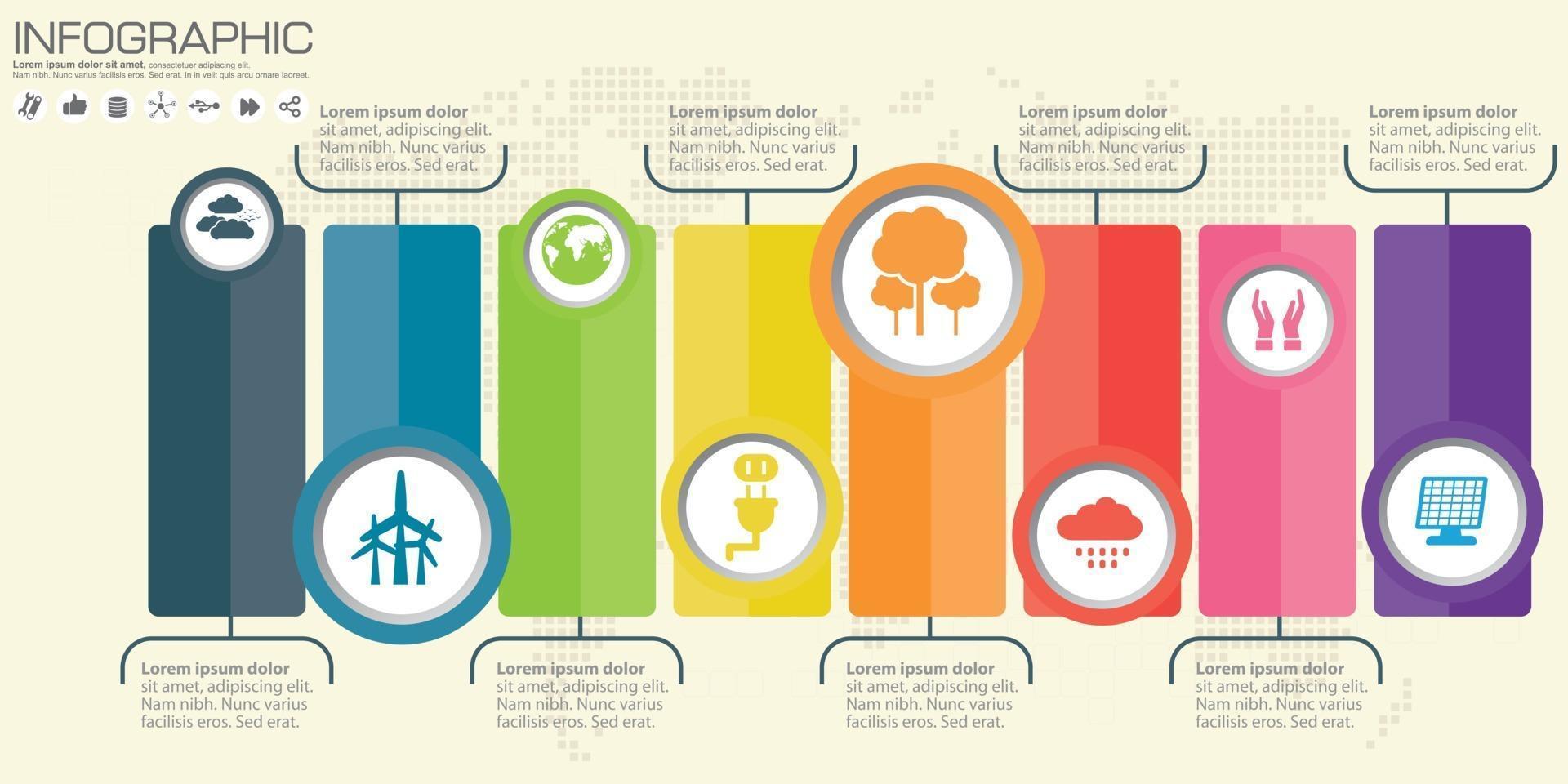 Infografía de negocios círculo ilustración de vector de estilo origami.