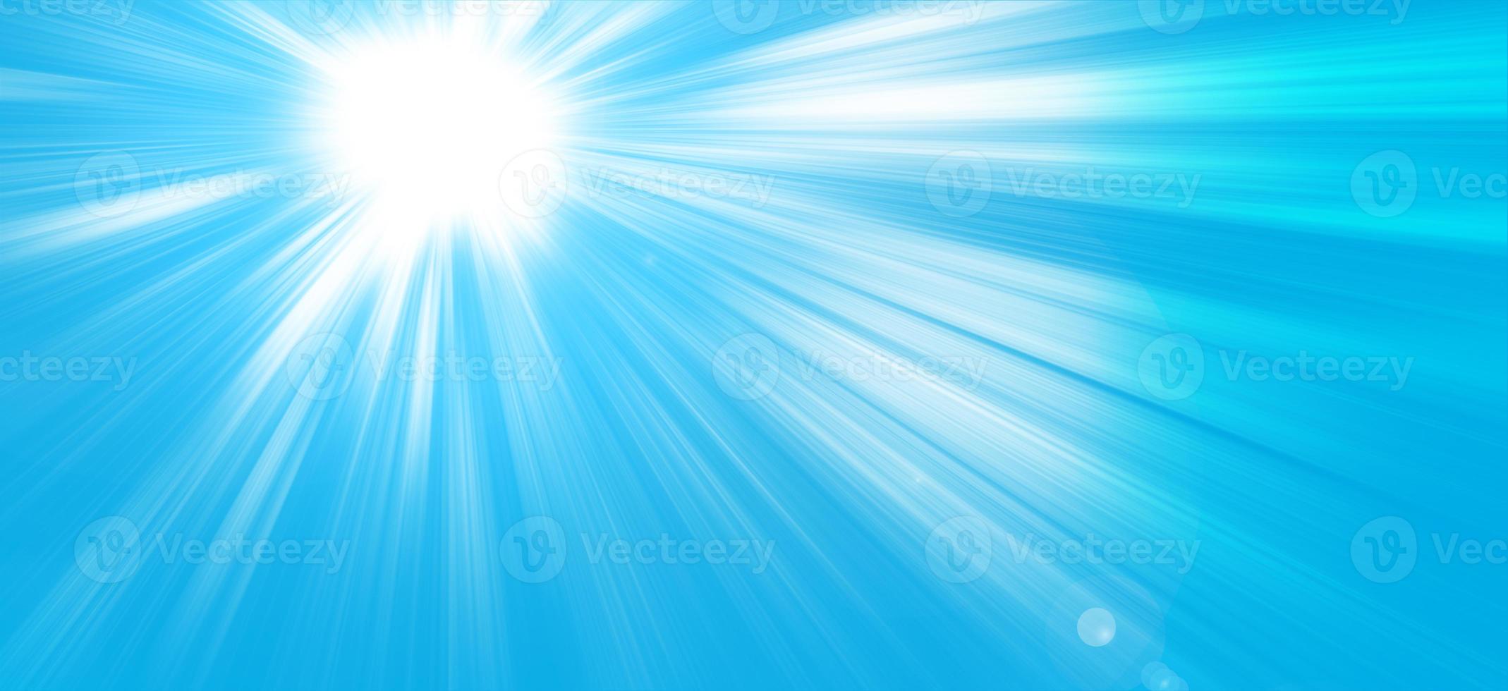 Sun rays in a blue sky, Paradise photo