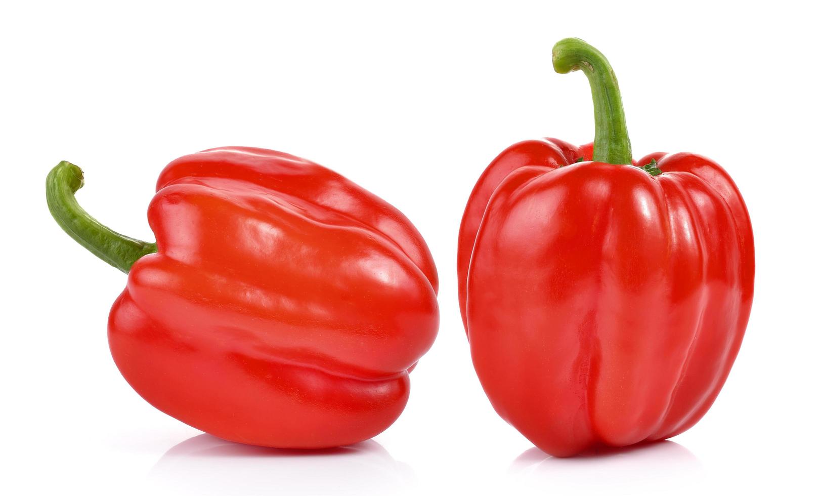 Red pepper over white background photo