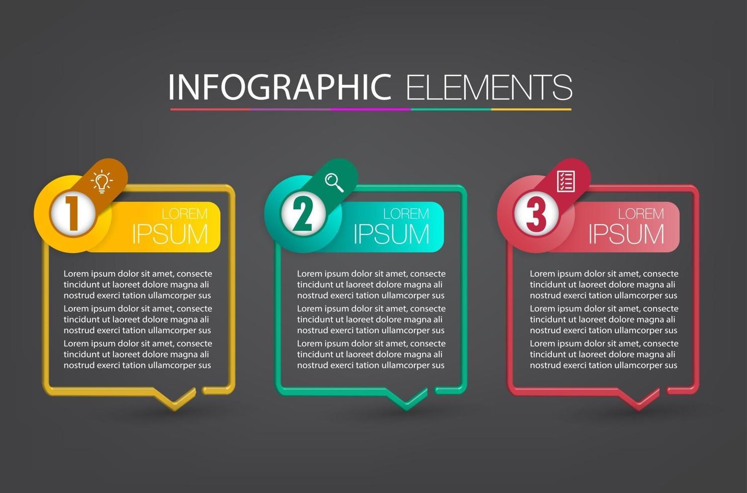 modern text box template, banner Infographics vector