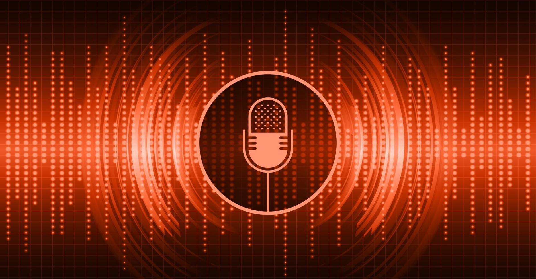 Sound waves oscillating dark light vector