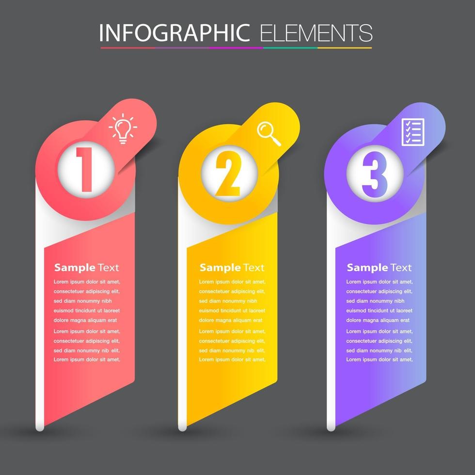 plantilla de cuadro de texto moderno, infografía de banner vector