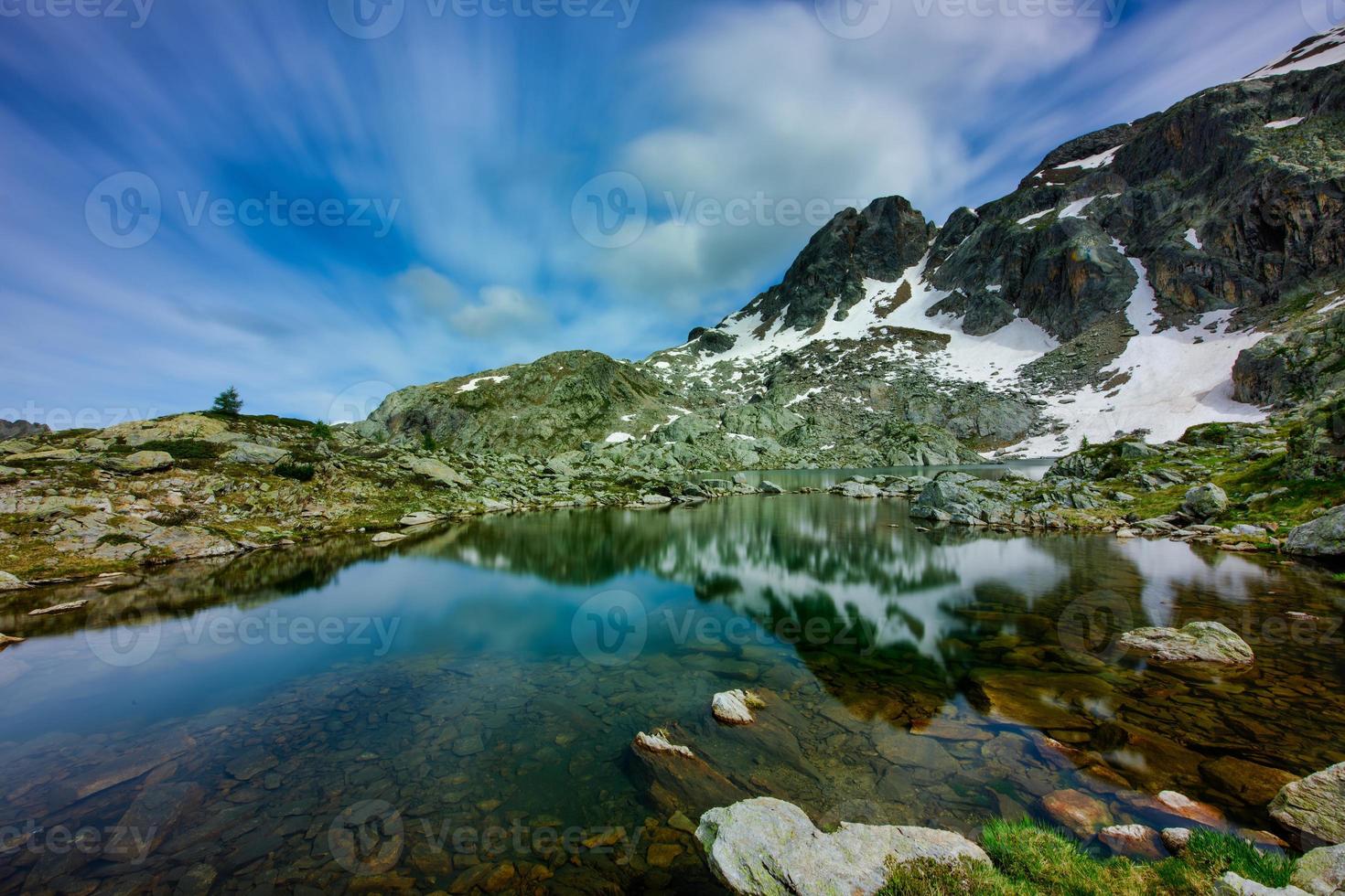 Lake of Cabianca in high Brembana Valley Italy photo