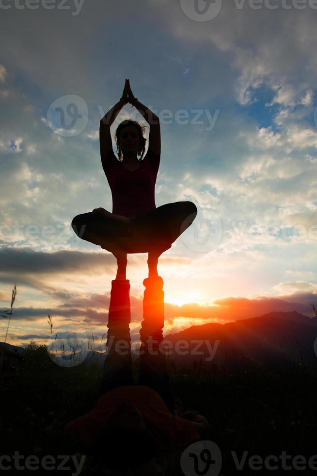 Acroyoga in outdoor photo