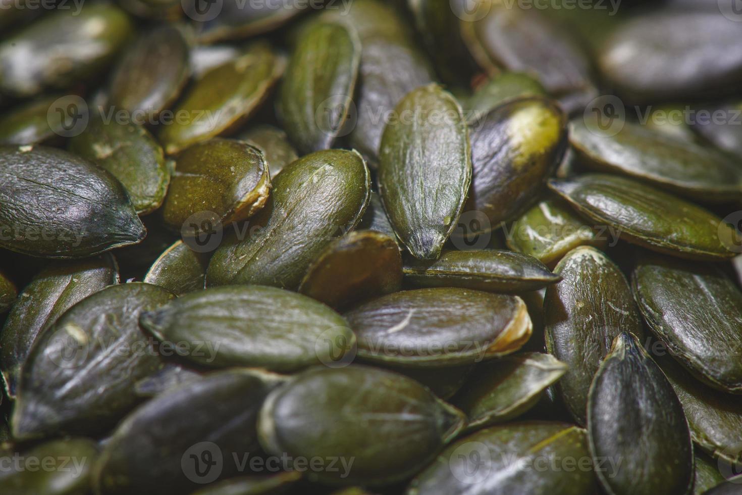 Pumpkin seeds in detail photo
