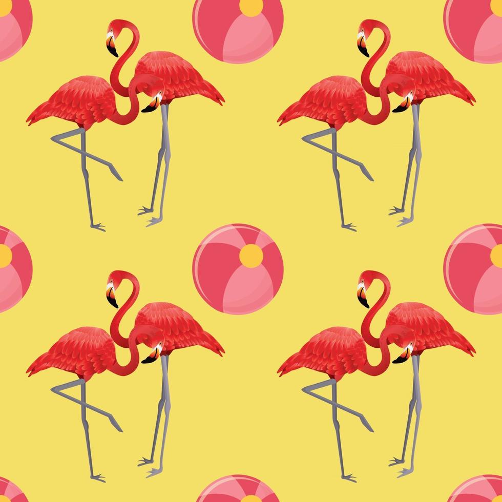 colourful tropical seamless fruits and wildlife vector