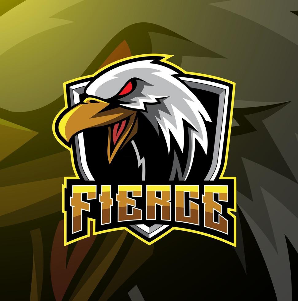 diseño de logotipo de mascota eagle esport vector