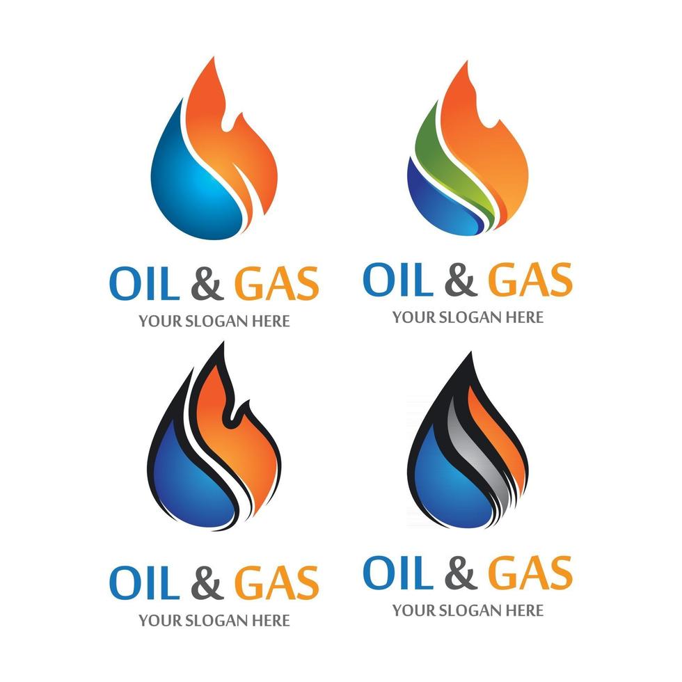 Oil and gas logo images vector