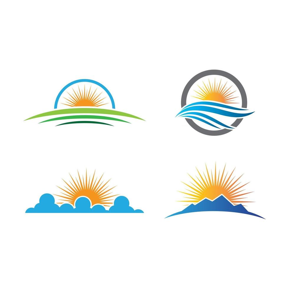 Sunset logo images vector