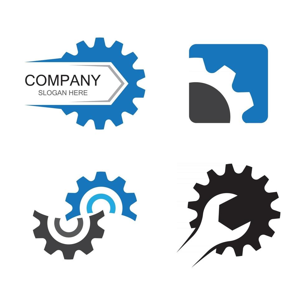 Gear service logo images vector