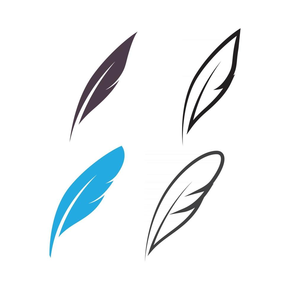 Feather logo images vector
