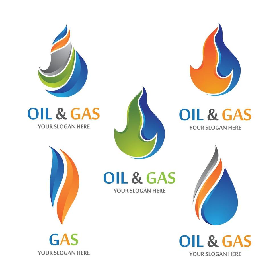 imagenes de logo de petroleo y gas vector