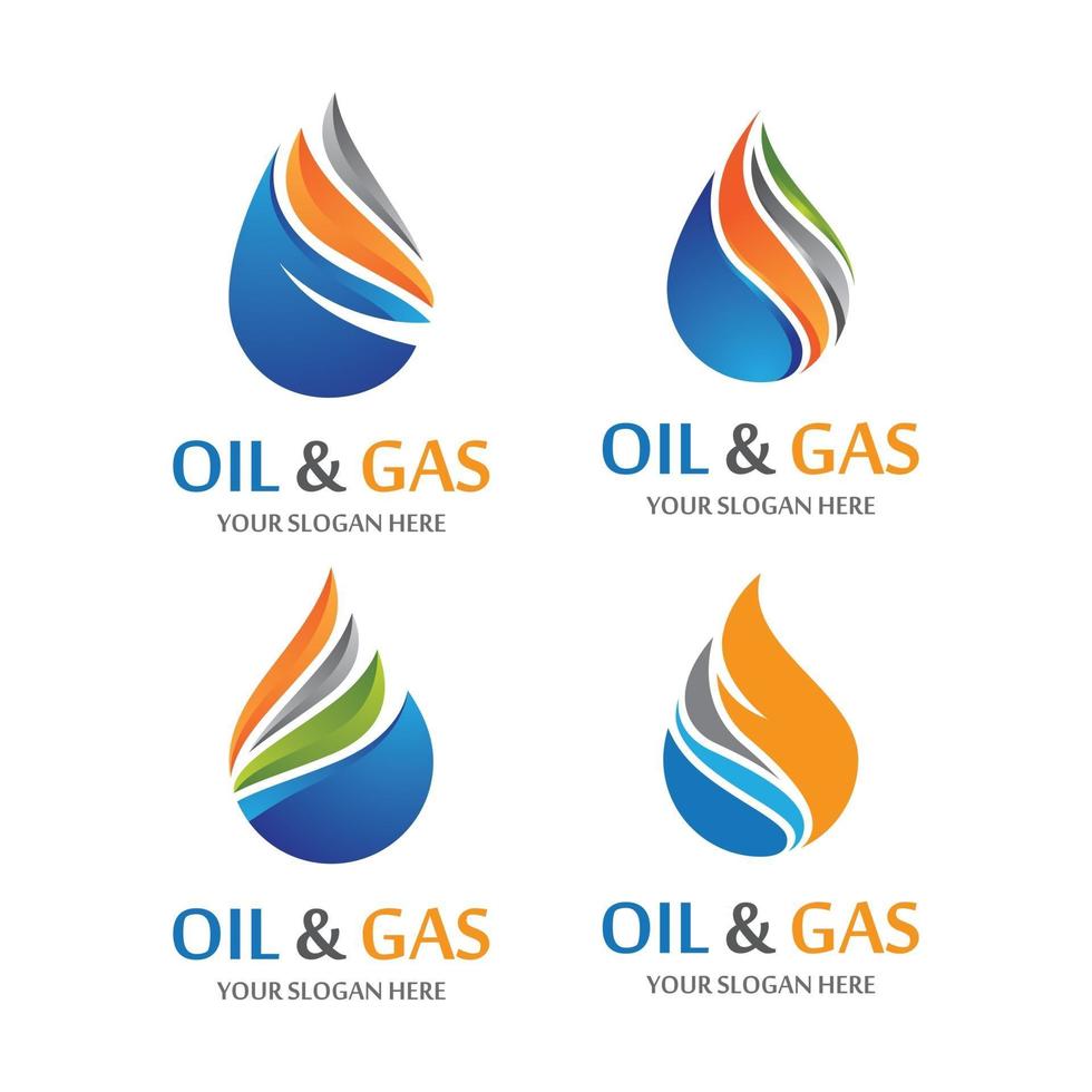 Oil and gas logo images vector