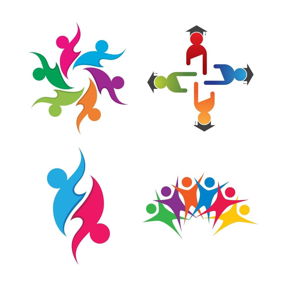 Community care logo images design vector