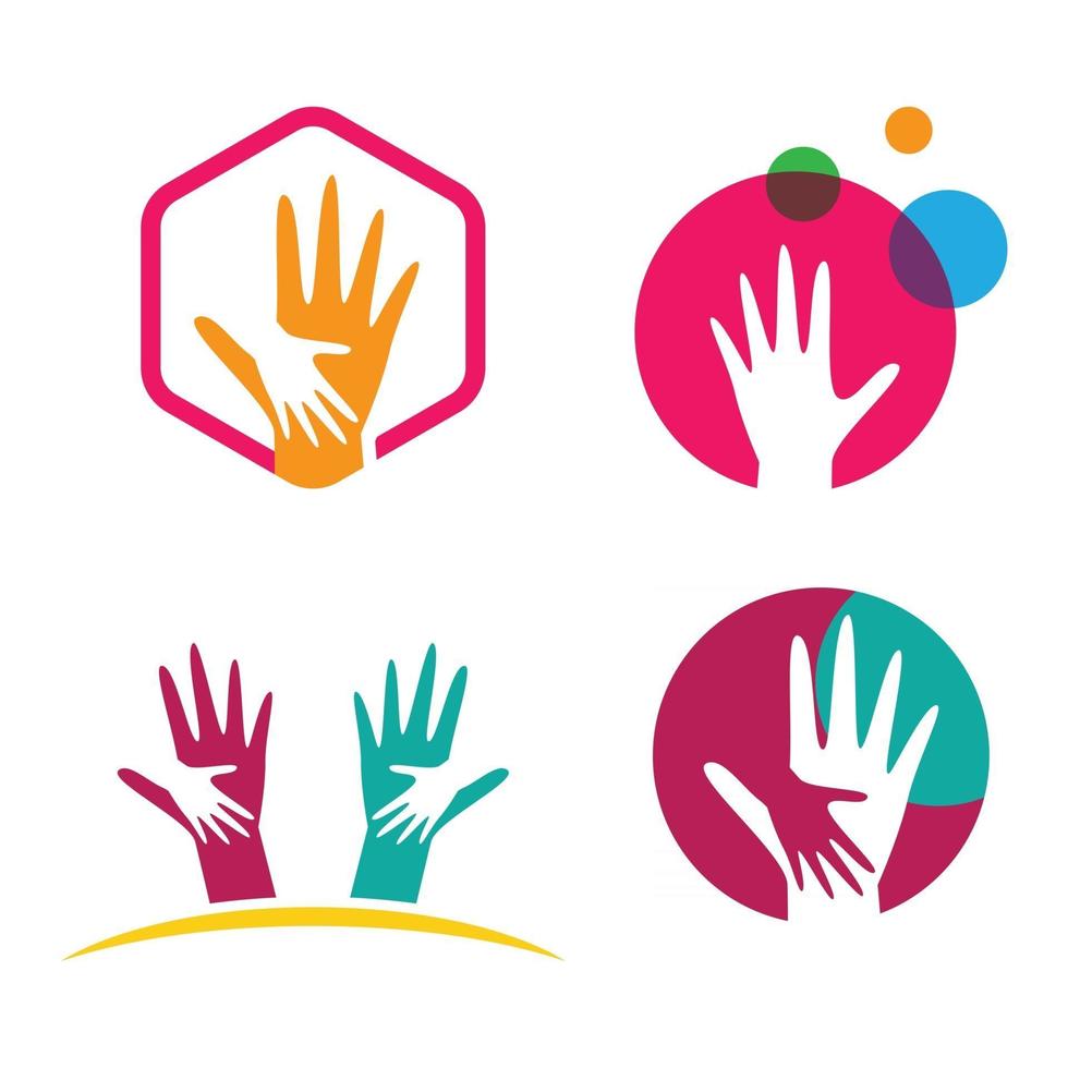 Hand logo images vector