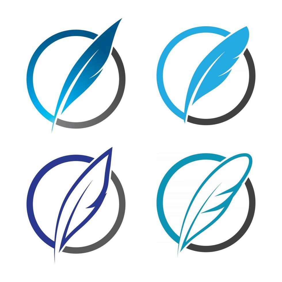 Feather logo images vector