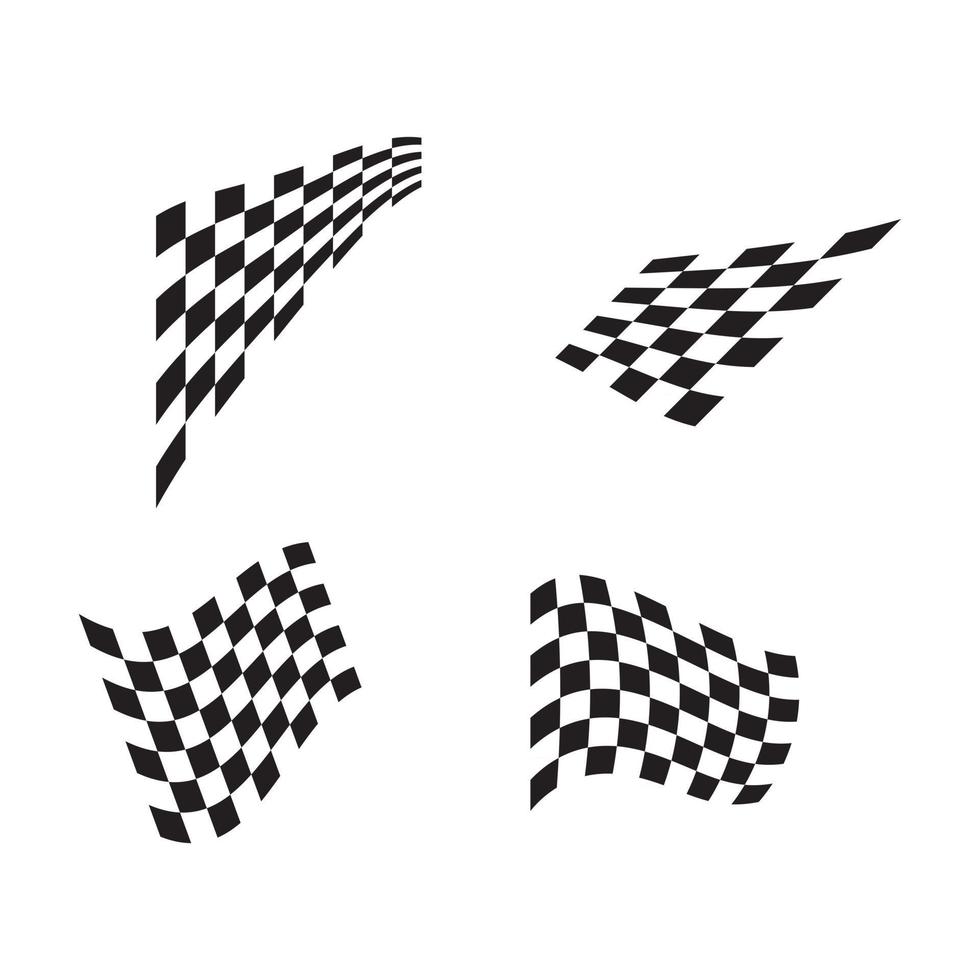 Flag race logo images illustration vector