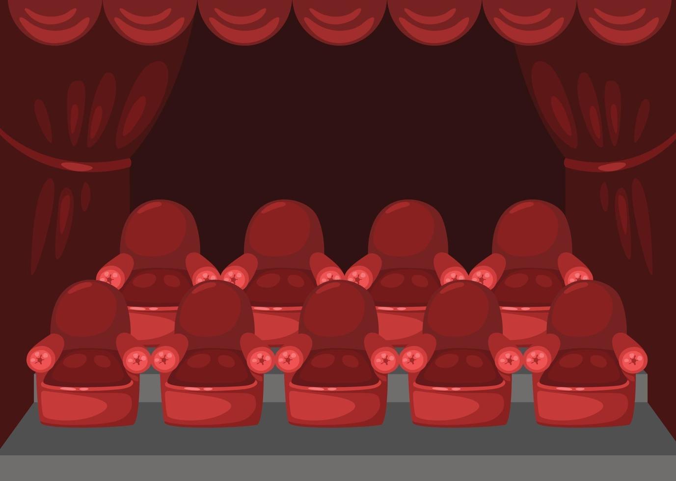 Illustration of isolated cinema auditorium vector